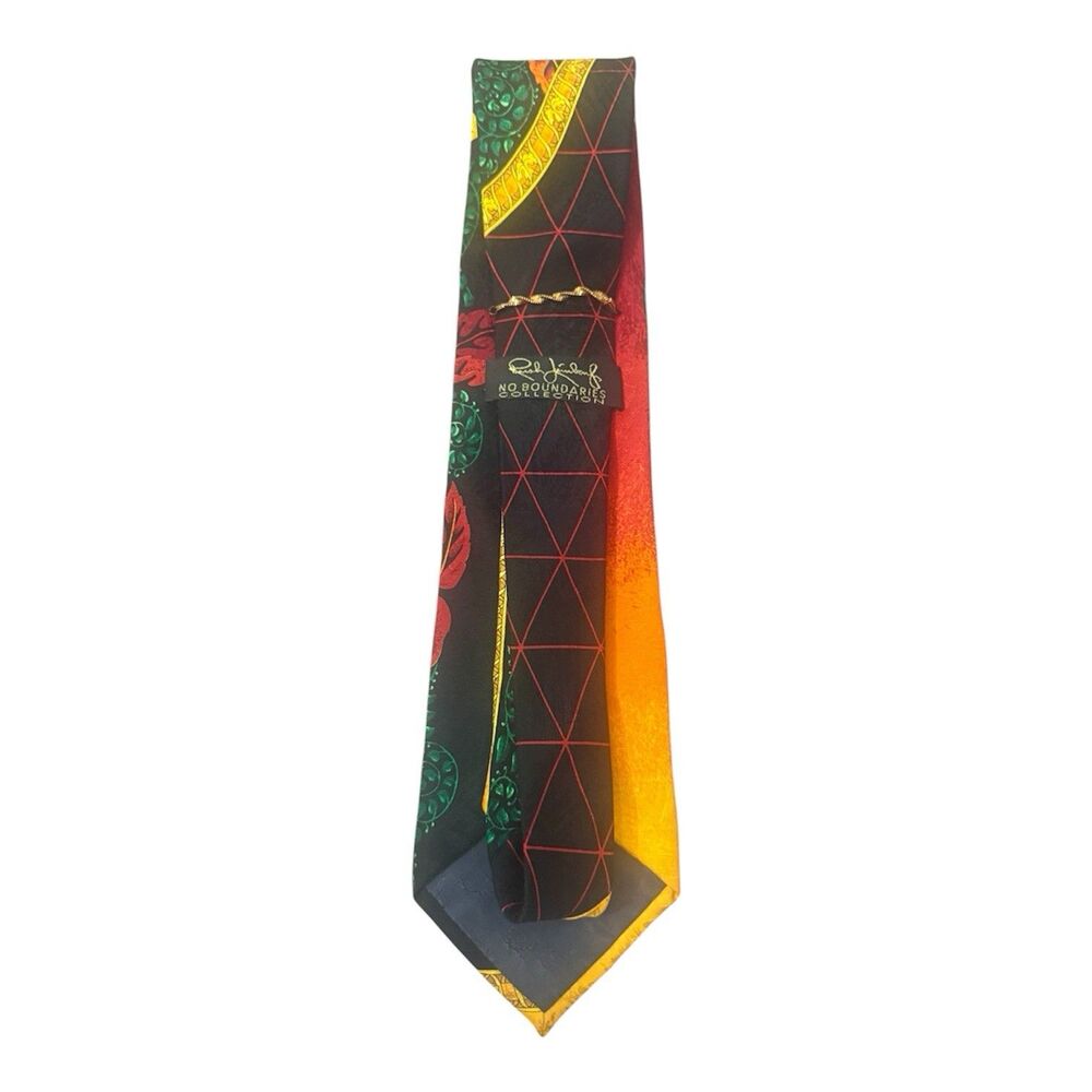 VTG Rush Limbaugh No Boundaries Men's Black/Yellow/Orange/Red/Green Tie w/ Logo